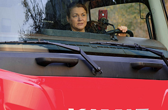 Автомобиль КАМАЗ-54901 задействован в съёмках сериала «Дальнобойщица»