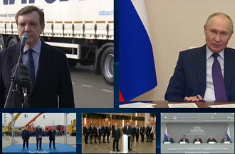 Владимир Путин запустил первый беспилотный КАМАЗ по трассе М-12